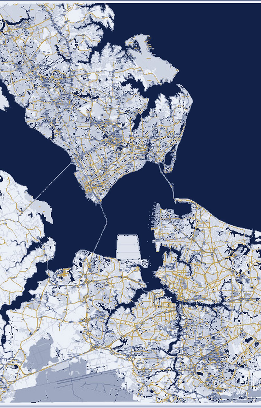 Map of the Hampton Roads region of Virginia